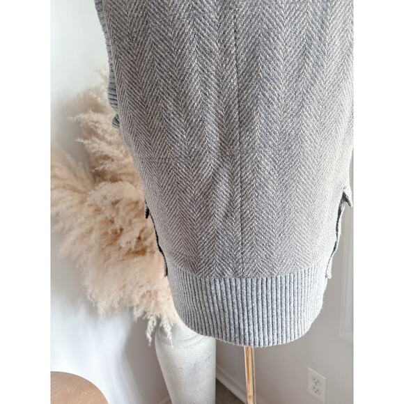 Woolrich Womens Wool Vest Medium Herringbone Button Up - Picture 9 of 10